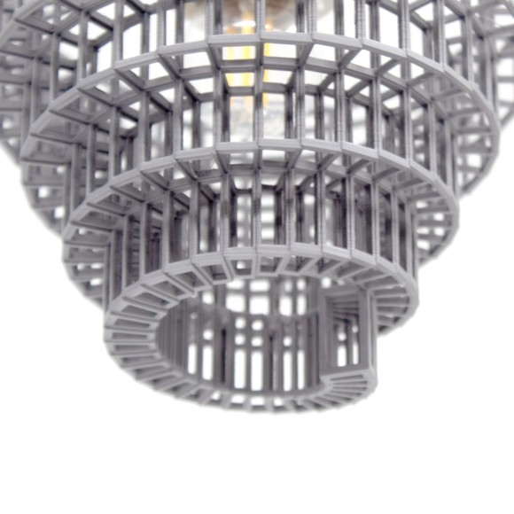 3DPPA Industrial Convolution Chandelier | Home Decor | Gift Idea | Geometric - Picture 4 of 10